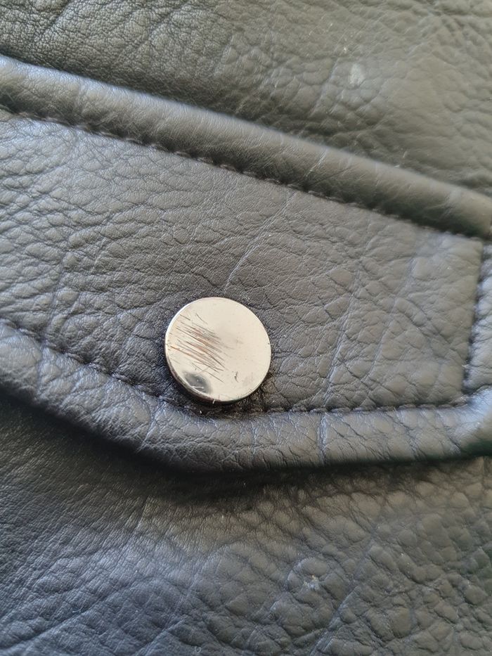 Veste rock en simili cuir noir fille taille 6 ans - photo numéro 6