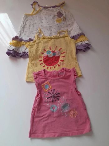 Lot de 3 débardeurs fille