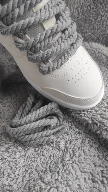 🩶🪢 Lacets corde gris – 120 cm (look urbain & équilibré)