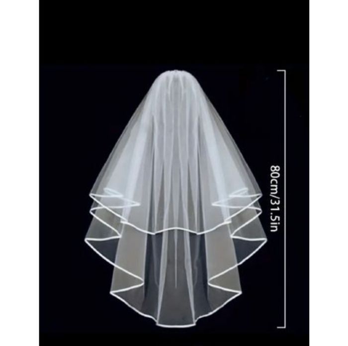 Voile mariée blanc ou beige  déguisement Neuf - photo numéro 2