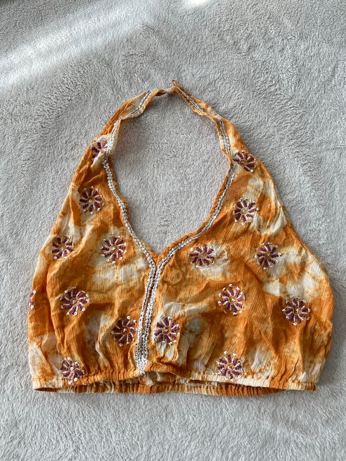 Top dos nu pull and Bear paillettes