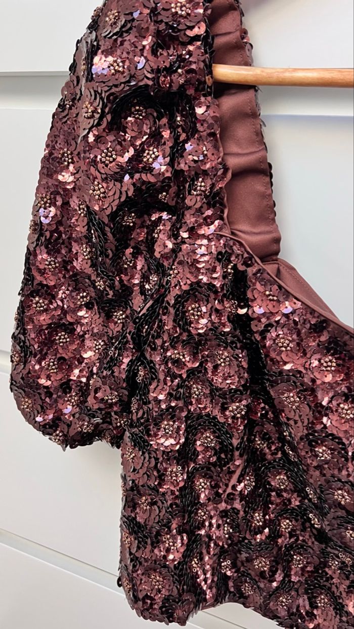 Haut crop top sequins 42 neuf - photo numéro 2