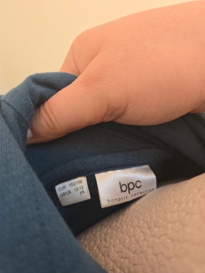 Robe sweat à capuche Bleu BPC / 12/13 ans - photo numéro 4