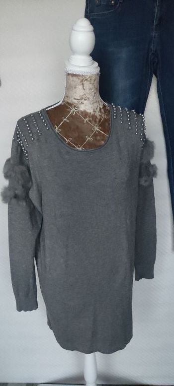 Robe pull gris