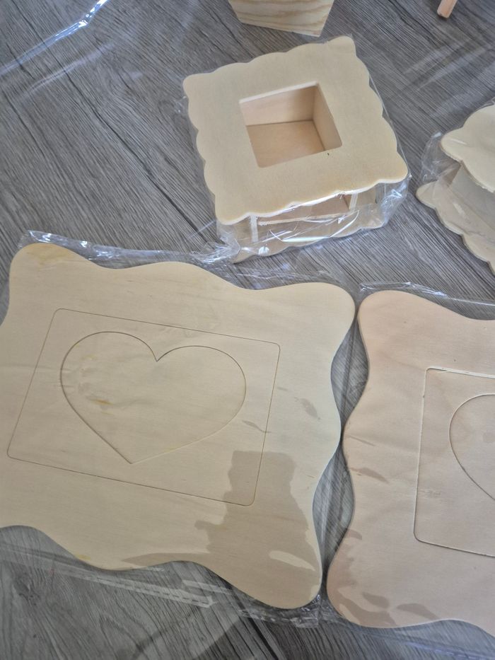 Lot d'accessoires en bois à peindre pour les enfants - photo numéro 2