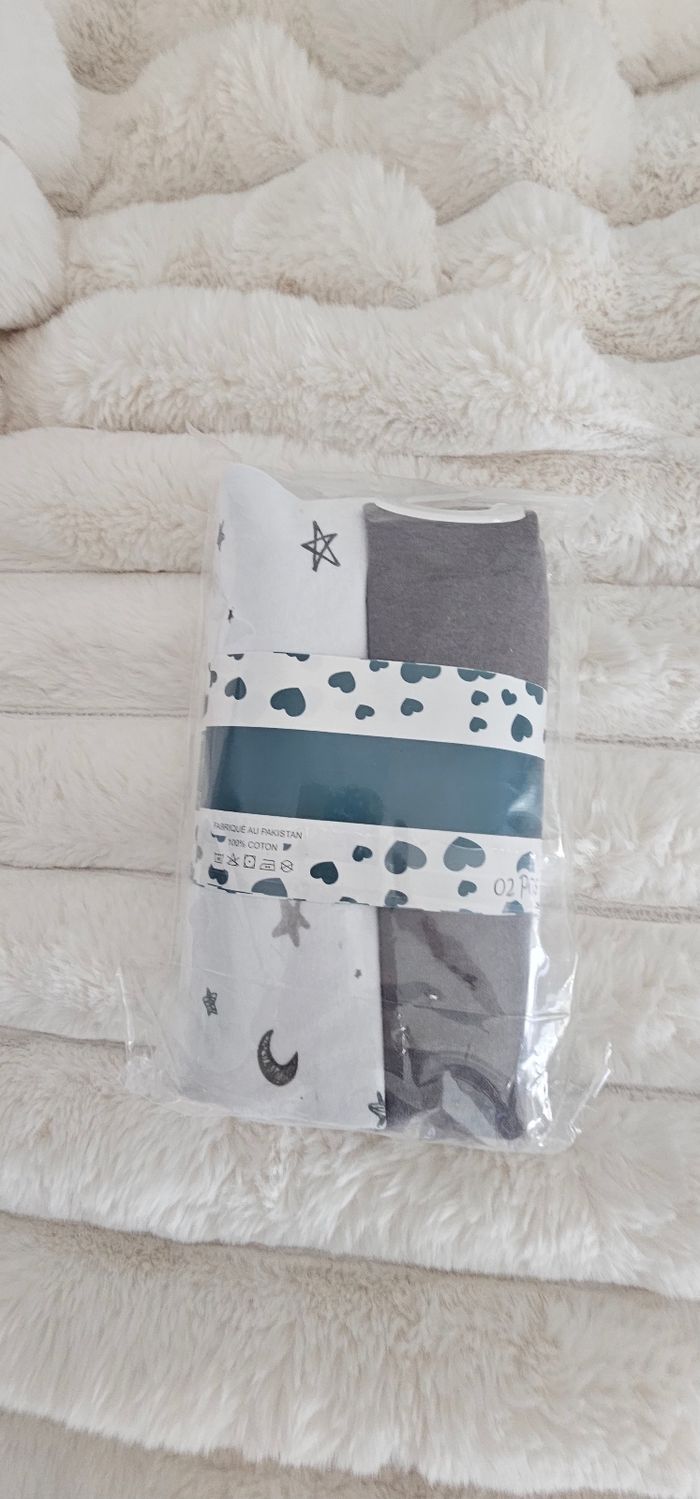 Lot de 2 draps housses pour lit bebe 100%coton 60×120cm Neuf. - photo numéro 5