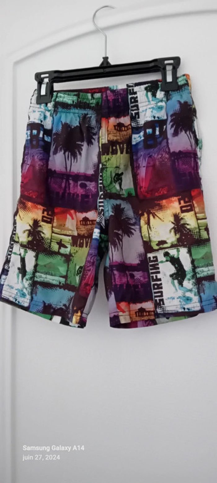 Bermuda de plage thème surf garçon 10 ans - photo numéro 5