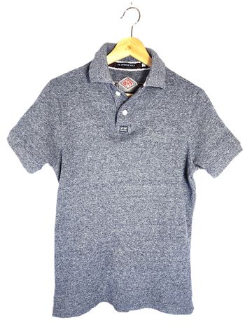 Polo Superdry The Grindle - Maille Piquée Coton - Taille M Gris