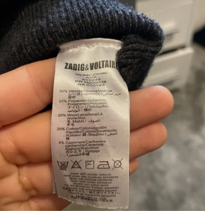 Pull zadig et voltaire gris - photo numéro 4