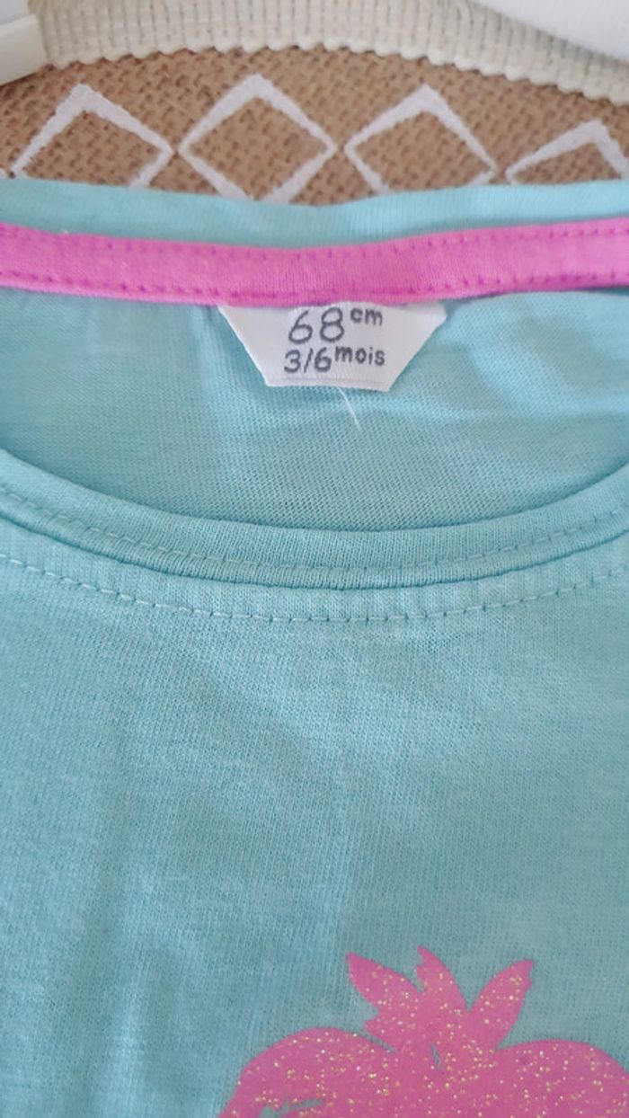 Lot Tshirt Fille 6 mois - photo numéro 7