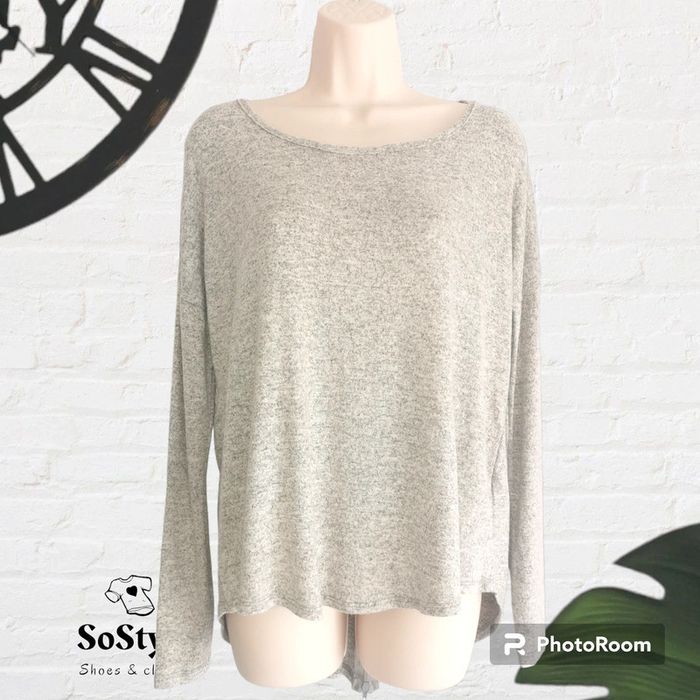 Pull fin gris moucheté Ardene Fermeture zippée dans le dos Taille XS