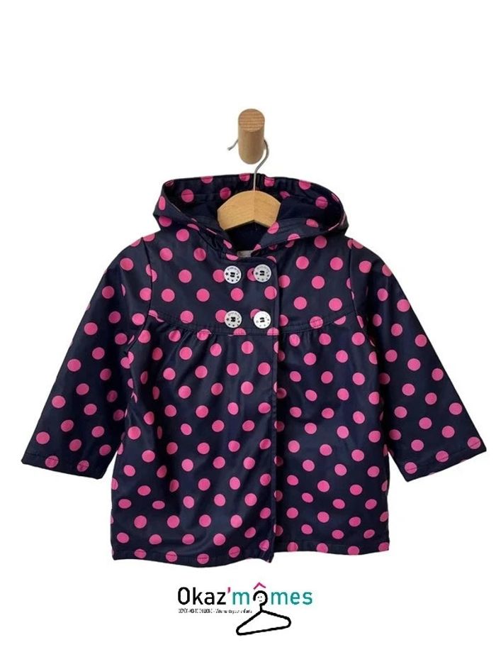 Veste imperméable zippée à capuche - Grain de blé 18 mois (80cm)