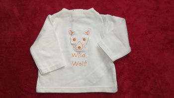 Tee-shirt manches longues crème 1 mois garçon In Extenso