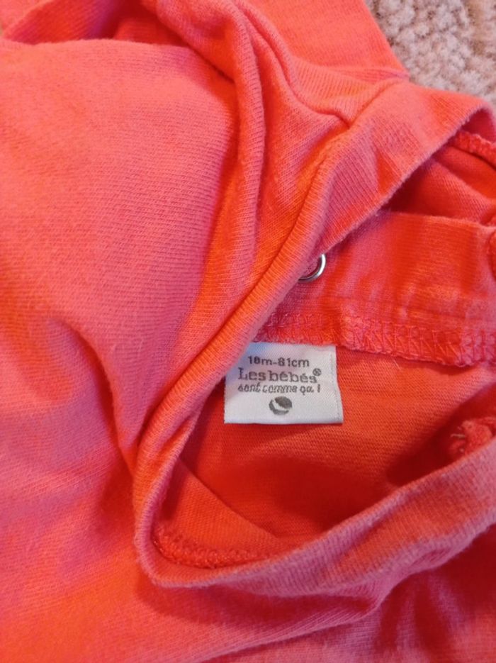 Combinaison coton orange 18 mois. - photo numéro 3
