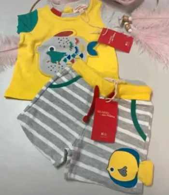 Ensemble bébé garçon (neuf) - Taille 6 mois