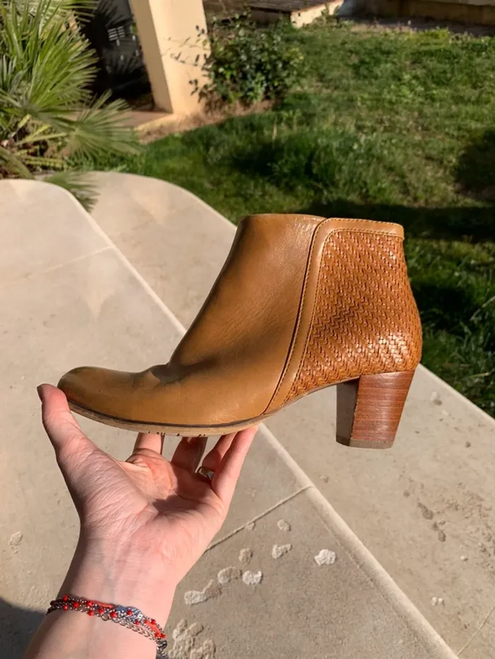 Bottines cuir marron taille 37 - photo numéro 2