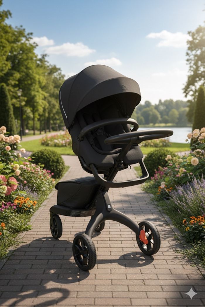 Poussette Stokke Xplory X + Nacelle - très bon état - photo numéro 3