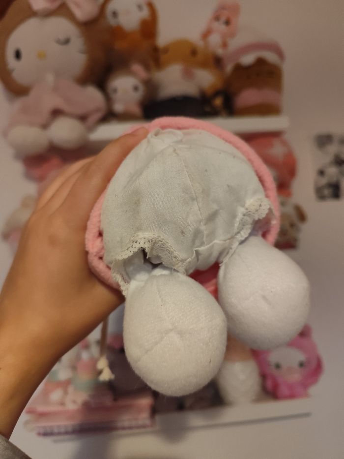 peluche doudou veilleuse hello kitty sanrio sweat à capuche rose - photo numéro 5