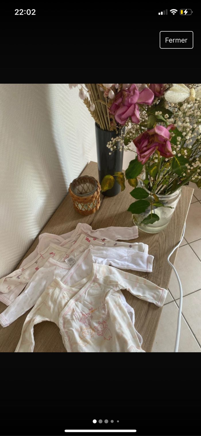 Lot vêtements 1 mois bodies et tenues - photo numéro 3