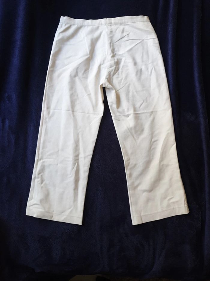 Pantacourt blanc marque Etam taille 40 - photo numéro 3