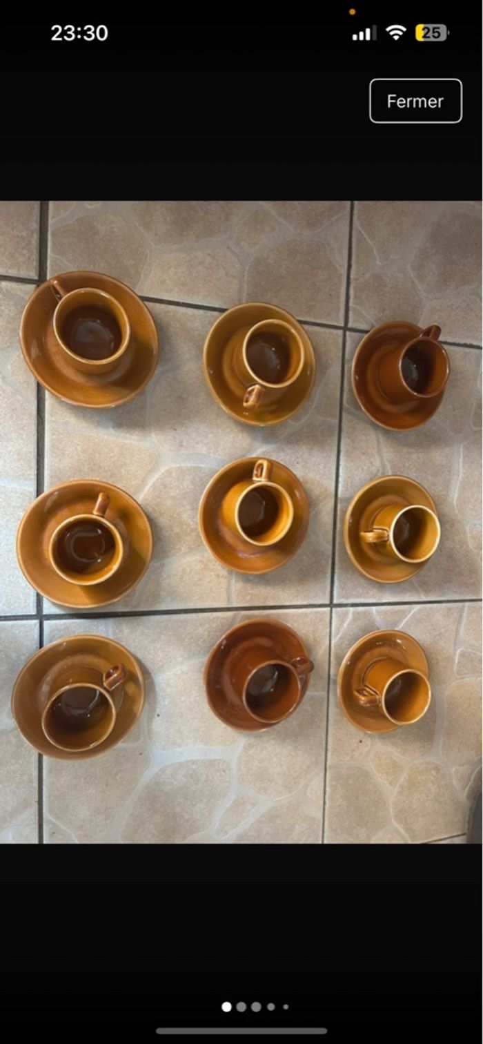 Services de9 tasse avec les sous tasse - photo numéro 2