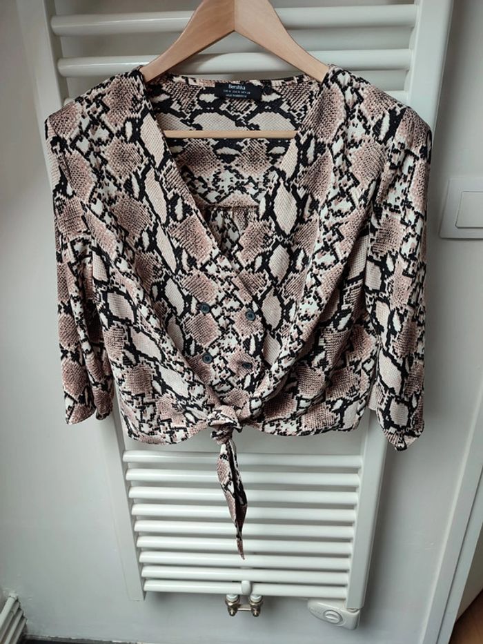 Top oversize fluide imprimé python - photo numéro 5