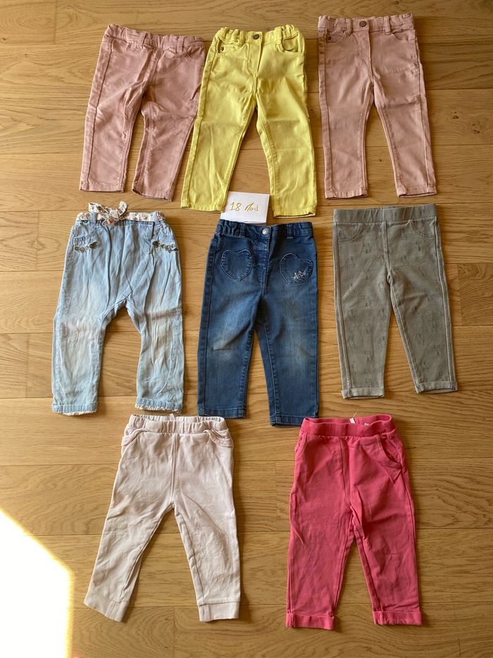 Lot 8 pantalons souples 18 mois