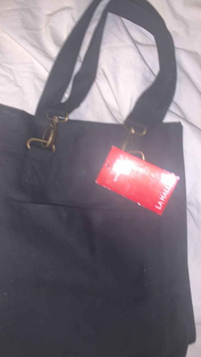 Sac noir tissu - photo numéro 2