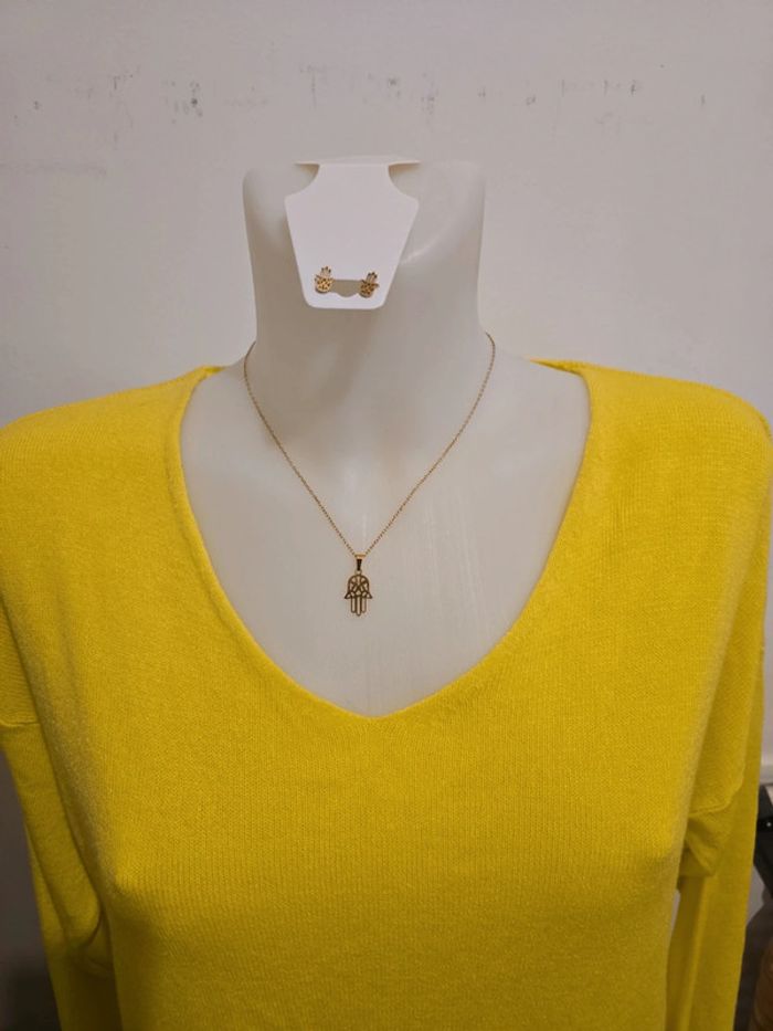 Magnifique ensemble bijoux neuf acier inoxydable