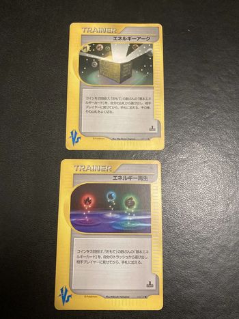 Lot 2 cartes Pokémon japonaises Restauration d'Energie 140/141 Arche Energie 139/141 VS Series ED1