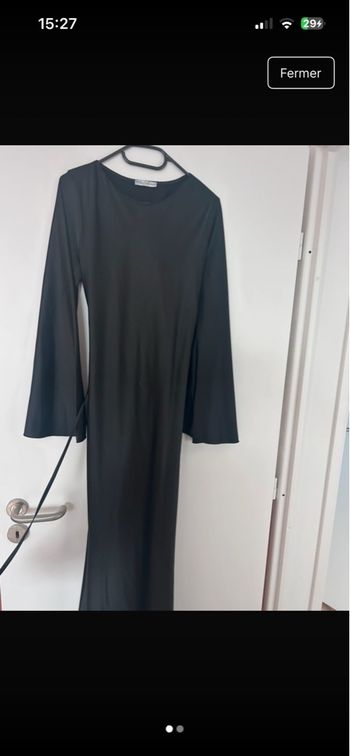 Abaya noir lacet au dos