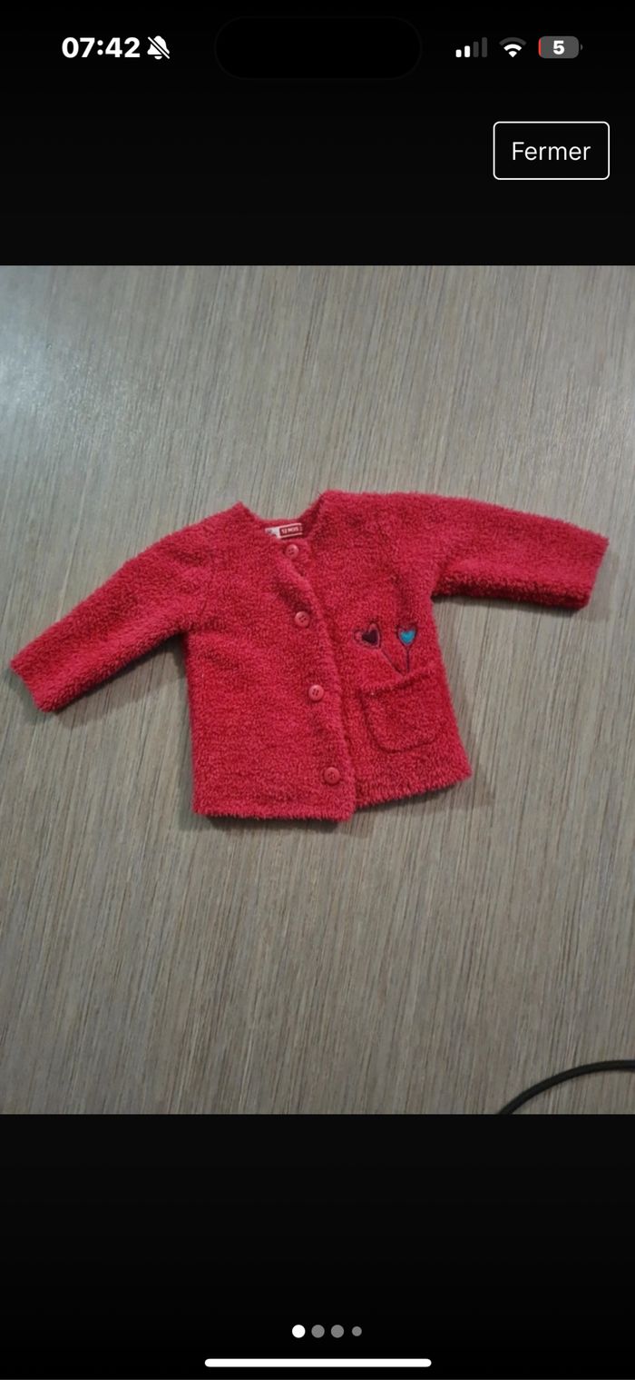 Gilet doux 12 mois bien chaud spam