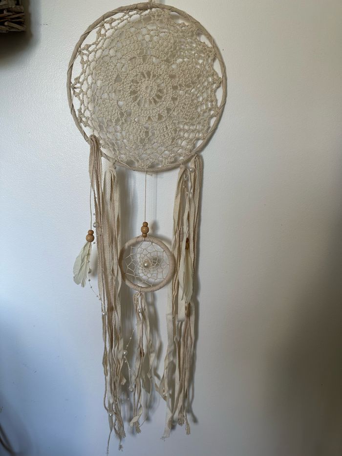 Magnifique Attrapeur de Reves-attrape-rêves. Ornements-décoration de la maison. Hauteur totale 85 cm - photo numéro 3