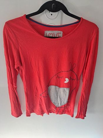 Haut de pyjama rouge Etam