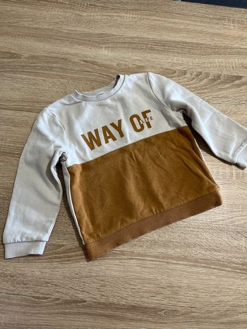 Sweat blanc et beige