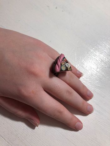 Bague gâteau faite main