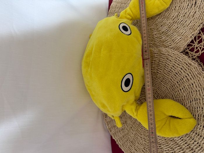 doudou peluche crabe korall krabba jaune - photo numéro 2