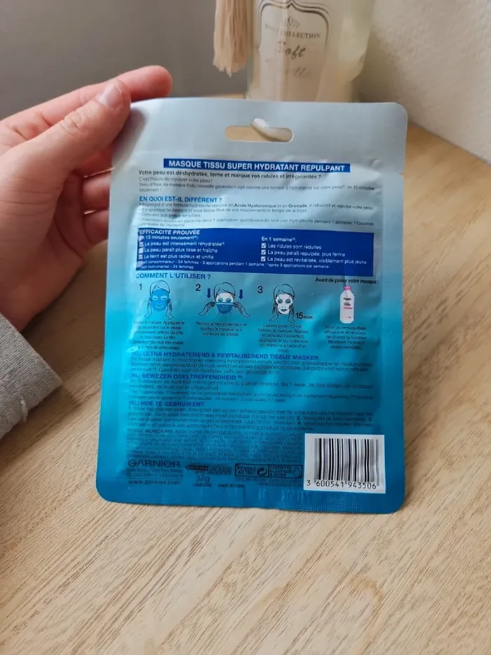 🌺Masque super hydratant et repulpant grenade + acide hyaluronique Garnier🌺 - photo numéro 4