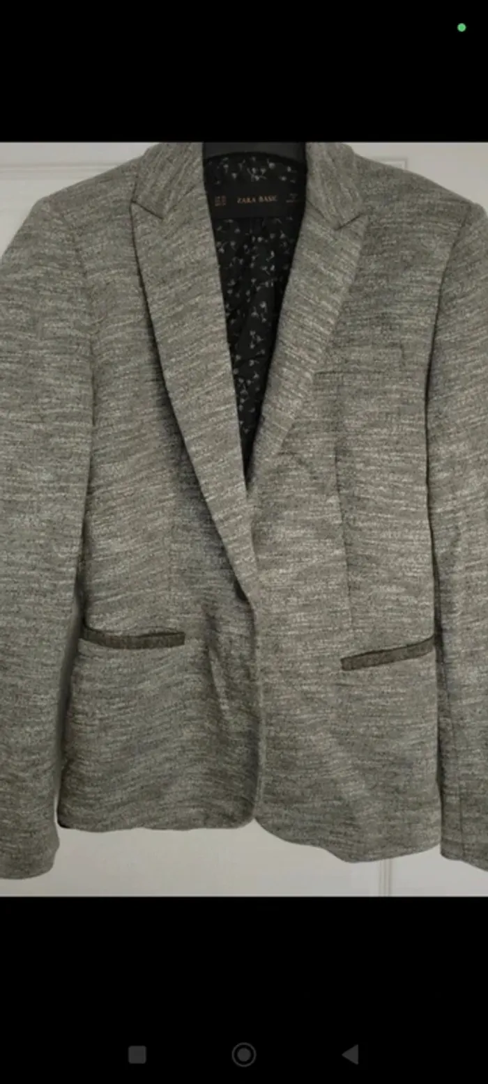 Veste blazer gris chiné Zara XS