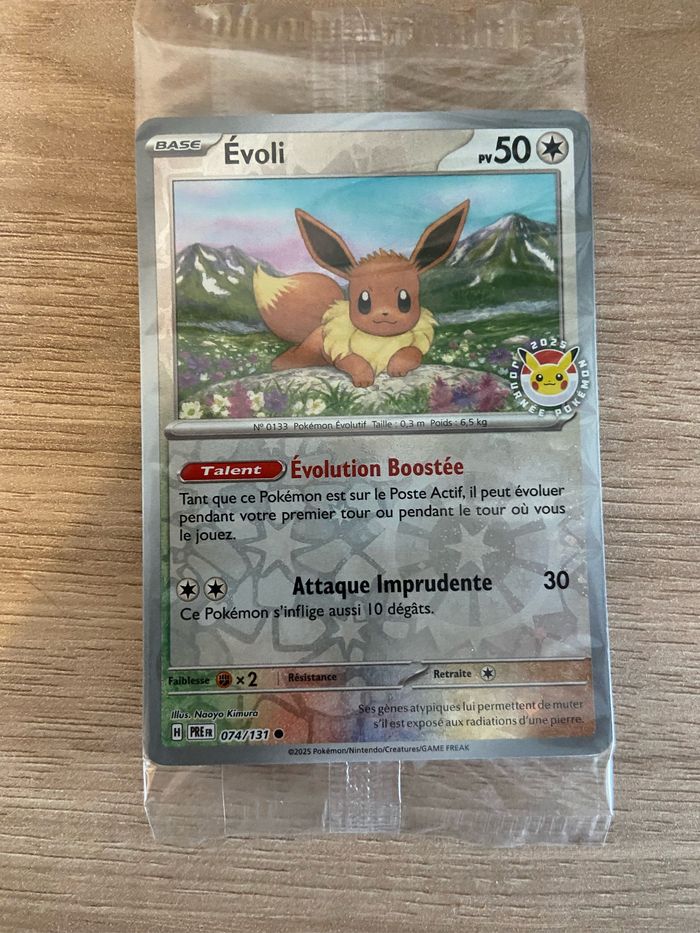 Carte évoli de la journée Pokémon 2025