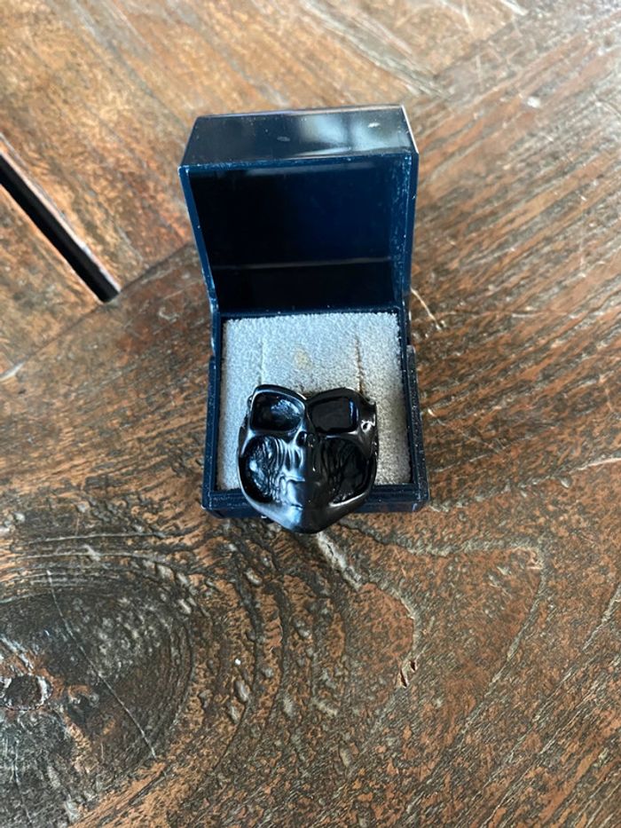 Magnifique bague noire pour homme  gothique, taille 60 - photo numéro 7