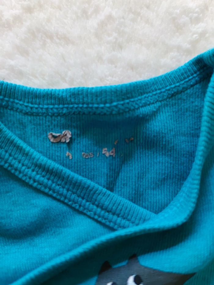 Lot de 3 body manches longues T.1 mois - photo numéro 7