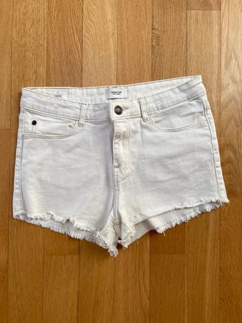 Short jean blanc