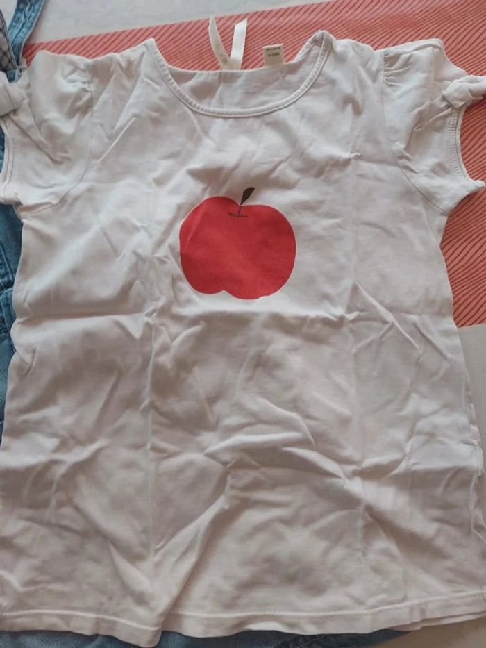 Salopette en jeans complices t-shirt Okaïdi 8 ans - photo numéro 4