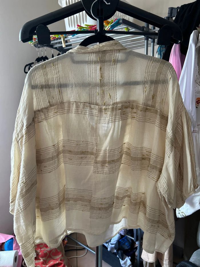 Tunique beige et dorée Toscandjoe - photo numéro 2
