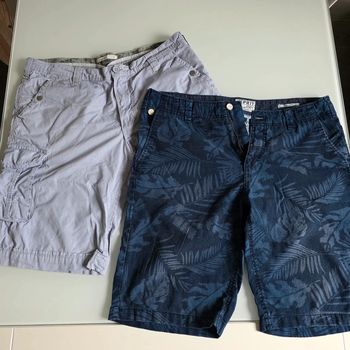 2 shorts en toile m, bleus