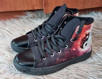 Basket montante motifs yin yang (eau et feu)