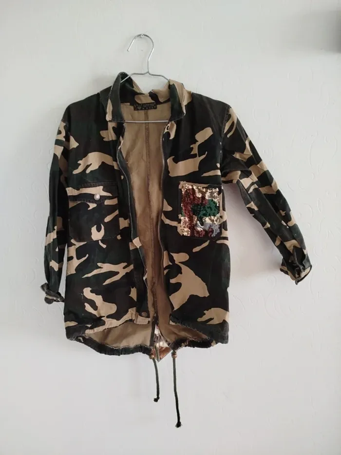 Veste en jean militaire 12 ans