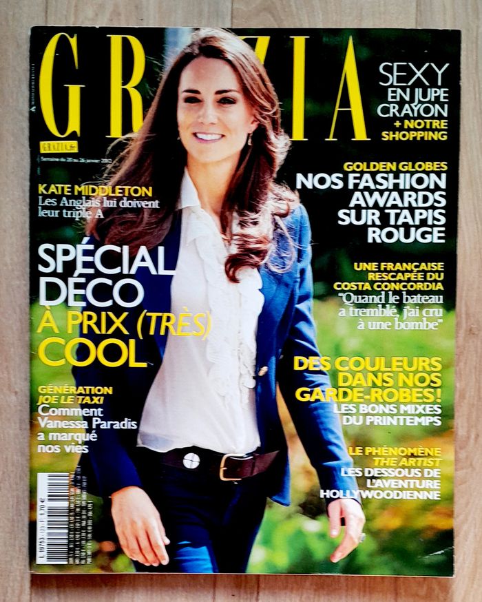 Magazine Grazia janvier 2012 spécial Kate Middleton