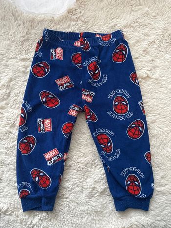 Pantalon pyjama Spiderman en velours 12 18 mois